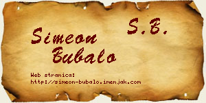 Simeon Bubalo vizit kartica